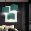 Lampa wisząca abażury HILDE 3 BLACK/GREEN PREMIUM