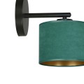 Kinkiet z abażurem HILDE K1 BLACK/GREEN