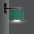 Kinkiet z abażurem HILDE K1 BLACK/GREEN