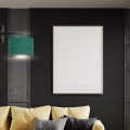Kinkiet z abażurem HILDE K1 BLACK/GREEN