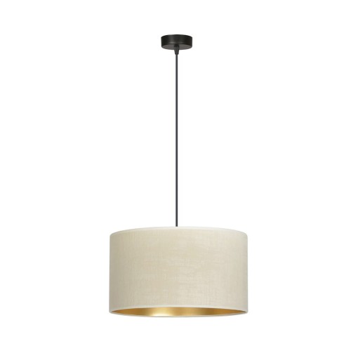 Lampa wisząca z abażurem HILDE 1 BLACK/WHITE
