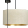 Lampa wisząca z abażurem HILDE 1 BLACK/WHITE