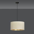 Lampa wisząca z abażurem HILDE 1 BLACK/WHITE