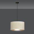 Lampa wisząca z abażurem HILDE 1 BLACK/WHITE