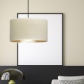 Lampa wisząca z abażurem HILDE 1 BLACK/WHITE