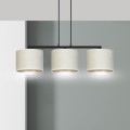 Lampa wisząca z abażurami HILDE 3 BLACK/WHITE