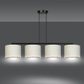 Lampa wisząca z abażurami HILDE 4 BLACK/WHITE