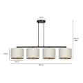Lampa wisząca z abażurami HILDE 4 BLACK/WHITE