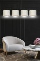Lampa wisząca z abażurami HILDE 4 BLACK/WHITE