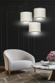 Lampa wisząca abażury HILDE 3 BLACK/WHITE PREMIUM 
