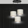 Lampa wisząca abażury HILDE 3 BLACK/WHITE PREMIUM 