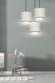 Lampa wisząca abażury HILDE 3 BLACK/WHITE PREMIUM 