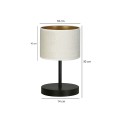 Lampa stołowa HILDE LN1 BLACK/WHITE
