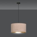 Lampa wisząca z abażurem HILDE 1 BLACK/ROSE