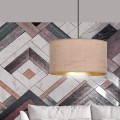 Lampa wisząca z abażurem HILDE 1 BLACK/ROSE
