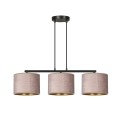 Lampa wisząca z abażurami HILDE 3 BLACK/ROSE