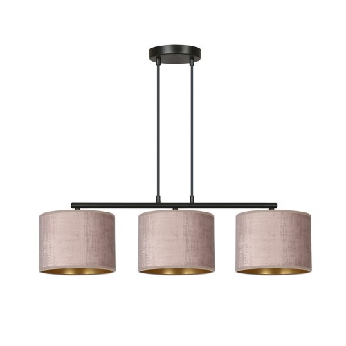 Lampa wisząca z abażurami HILDE 3 BLACK/ROSE