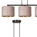 Lampa wisząca z abażurami HILDE 3 BLACK/ROSE