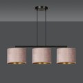 Lampa wisząca z abażurami HILDE 3 BLACK/ROSE