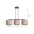 Lampa wisząca z abażurami HILDE 3 BLACK/ROSE