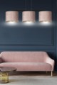 Lampa wisząca z abażurami HILDE 3 BLACK/ROSE