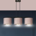 Lampa wisząca z abażurami HILDE 3 BLACK/ROSE