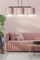 Lampa wisząca z abażurami HILDE 3 BLACK/ROSE