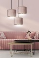 Lampa wisząca abażury HILDE 3 BLACK/ROSE PREMIUM 