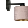 Kinkiet z abażurem HILDE K1 BLACK/ROSE