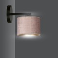 Kinkiet z abażurem HILDE K1 BLACK/ROSE