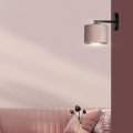 Kinkiet z abażurem HILDE K1 BLACK/ROSE