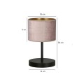 Lampa stołowa HILDE LN1 BLACK/ROSE