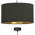 Lampa wisząca z abażurem HILDE 1 BLACK/BLACK