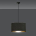 Lampa wisząca z abażurem HILDE 1 BLACK/BLACK