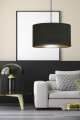 Lampa wisząca z abażurem HILDE 1 BLACK/BLACK