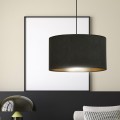 Lampa wisząca z abażurem HILDE 1 BLACK/BLACK