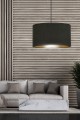 Lampa wisząca z abażurem HILDE 1 BLACK/BLACK