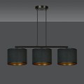 Lampa wisząca z abażurami HILDE 3 BLACK/BLACK