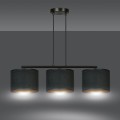 Lampa wisząca z abażurami HILDE 3 BLACK/BLACK