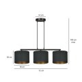 Lampa wisząca z abażurami HILDE 3 BLACK/BLACK