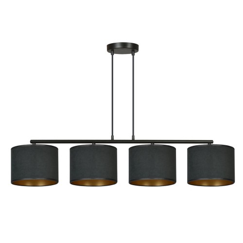 Lampa wisząca z abażurami HILDE 4 BLACK/BLACK