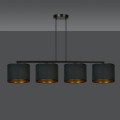 Lampa wisząca z abażurami HILDE 4 BLACK/BLACK