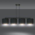 Lampa wisząca z abażurami HILDE 4 BLACK/BLACK