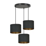 Lampa wisząca abażury HILDE 3 BLACK/BLACK PREMIUM 