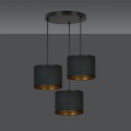 Lampa wisząca abażury HILDE 3 BLACK/BLACK PREMIUM 