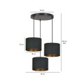 Lampa wisząca abażury HILDE 3 BLACK/BLACK PREMIUM 
