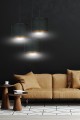 Lampa wisząca abażury HILDE 3 BLACK/BLACK PREMIUM 