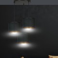 Lampa wisząca abażury HILDE 3 BLACK/BLACK PREMIUM 