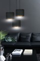 Lampa wisząca abażury HILDE 3 BLACK/BLACK PREMIUM 