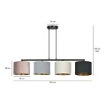 Lampa wisząca z abażurami HILDE 4 BLACK/MIX
